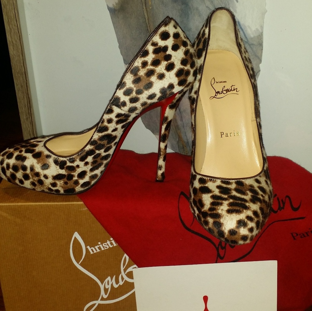 Christian Louboutin Cheetah Heels 38